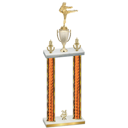 Double Orange Glacier Year Karate Trophy