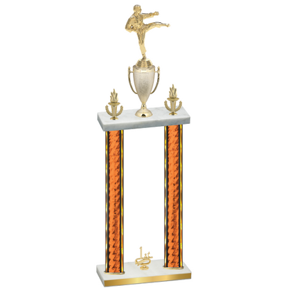 Double Orange Glacier First Place Karate Trophy