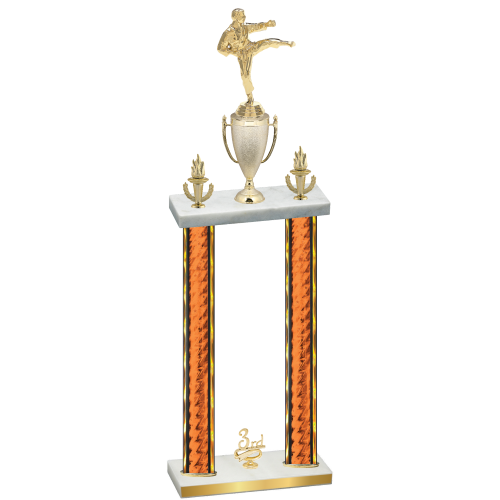 Double Orange Glacier Third Place Karate Trophy