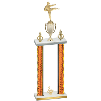 Double Orange Glacier Third Place Karate Trophy
