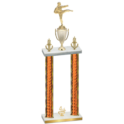 Double Orange Glacier Fourth Place Karate Trophy