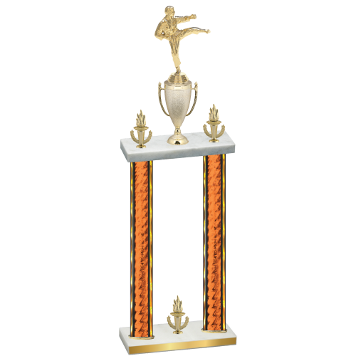 Double Orange Glacier Victory Karate Trophy