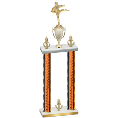 Double Orange Glacier Victory Karate Trophy
