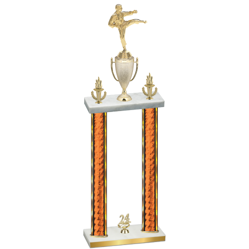 Double Orange Glacier Year Karate Trophy