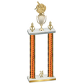 Double Orange Glacier Year Baseball Trophy