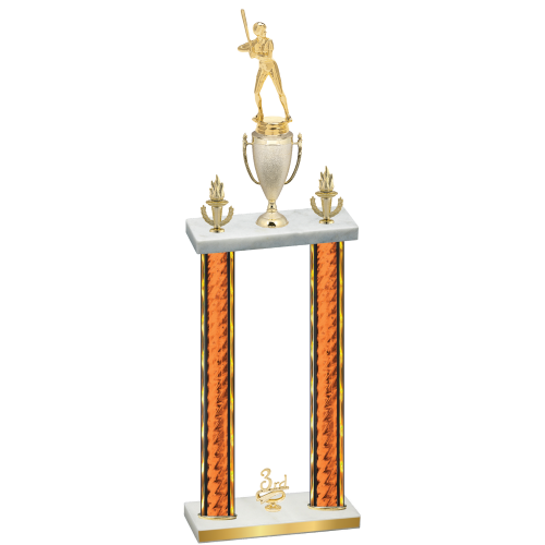 Double Orange Glacier Third Place Softball Trophy