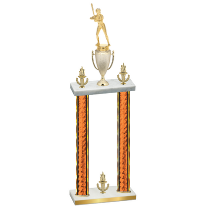Double Orange Glacier Victory Softball Trophy