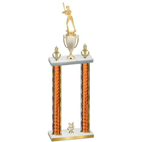 Double Orange Glacier Year Softball Trophy