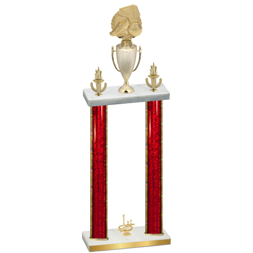 Double Red Glacier First Place Soccer Trophy