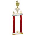 Double Red Glacier Third Place Rugby Trophy