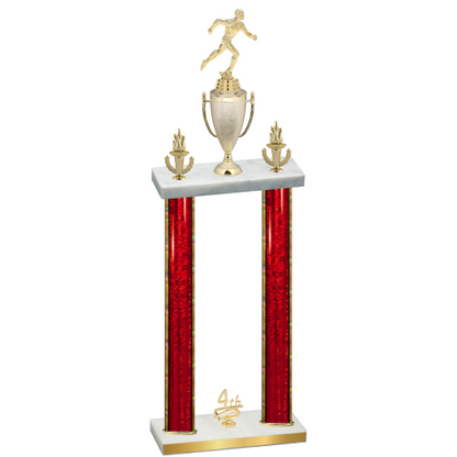 Double Red Glacier Fourth Place Running Trophy