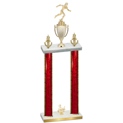 Double Red Glacier Third Place Running Trophy