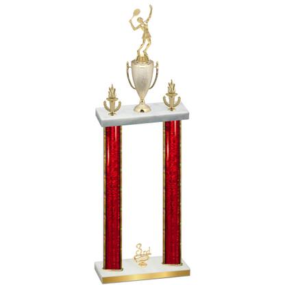 Double Red Glacier Third Place Tennis Trophy