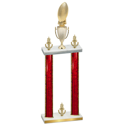 Double Red Glacier Victory Football Trophy