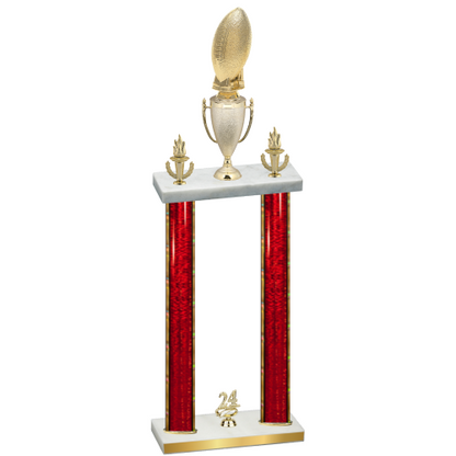 Double Red Glacier Year Football Trophy