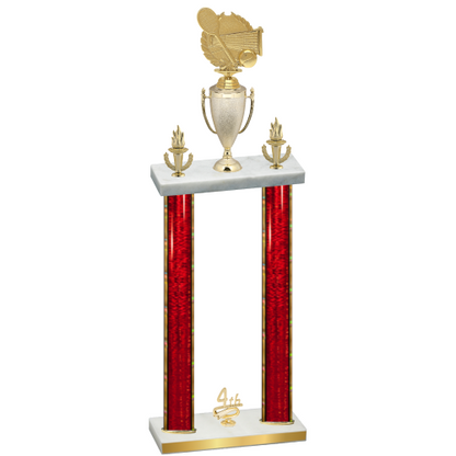 Double Red Glacier Fourth Place Tennis Trophy