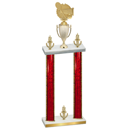 Double Red Glacier Victory Tennis Trophy