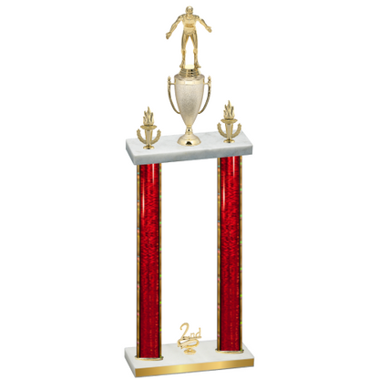 Double Red Glacier Second Place Wrestling Trophy