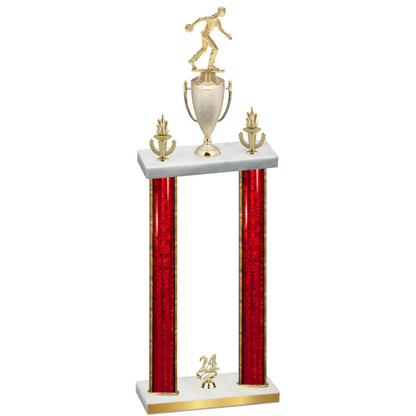 Double Red Glacier Year Bowling Trophy