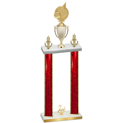 Double Red Glacier Second Place Volleyball Trophy