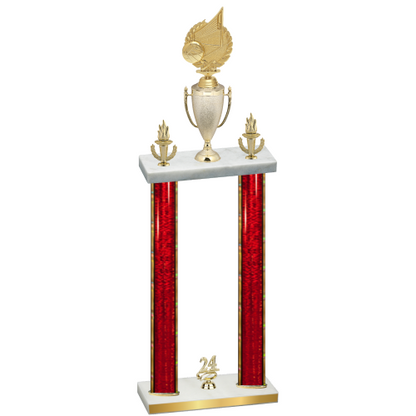 Double Red Glacier Year Volleyball Trophy