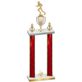 Double Red Glacier First Place Football Trophy
