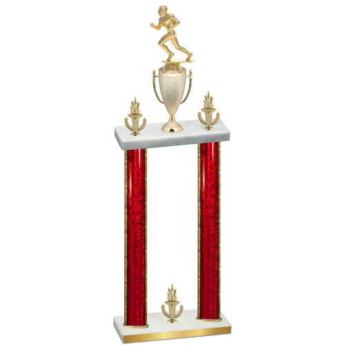 Double Red Glacier Victory Football Trophy
