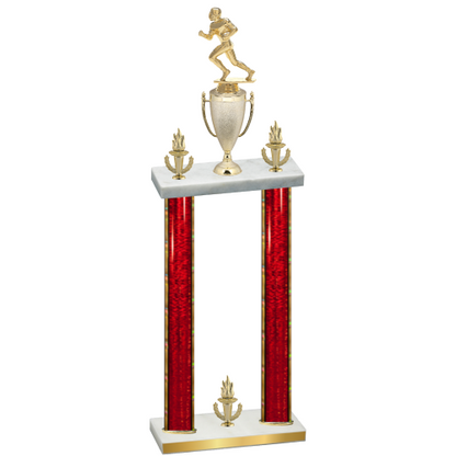 Double Red Glacier Victory Football Trophy