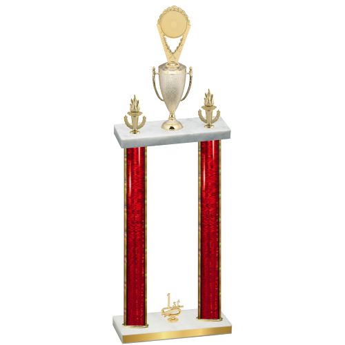 Double Red Glacier First Place Insert Trophy