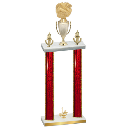 Double Red Glacier First Place Cheerleading Trophy