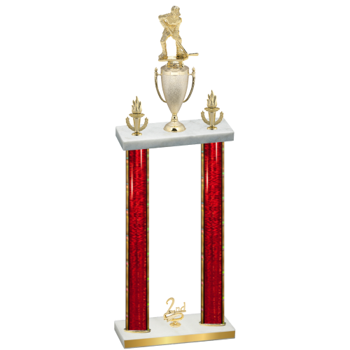 Double Red Glacier Second Place Hockey Trophy