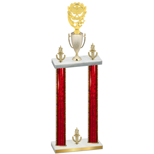 Double Red Glacier Victory Pickleball Trophy