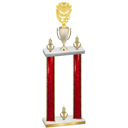 Double Red Glacier Victory Pickleball Trophy