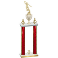 Double Red Glacier Year Basketball Trophy