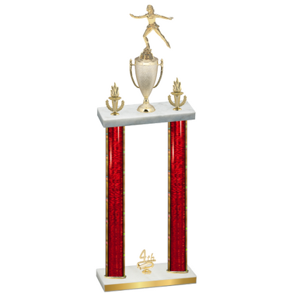 Double Red Glacier Fourth Place Skater Trophy