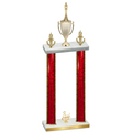 Double Red Glacier Third Place Chess Trophy