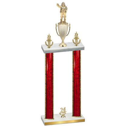Double Red Glacier Year Holiday Trophy