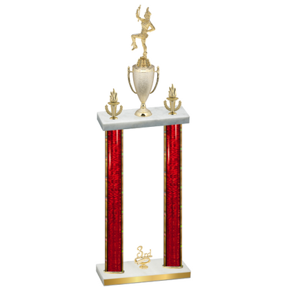 Double Red Glacier Third Place Majorette Trophy