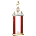 Double Red Glacier Fourth Place Majorette Trophy