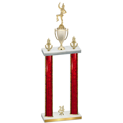 Double Red Glacier Year Majorette Trophy