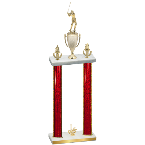 Double Red Glacier First Place Golf Trophy