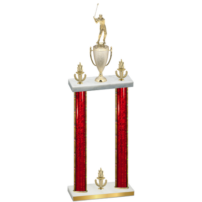 Double Red Glacier Victory Golf Trophy