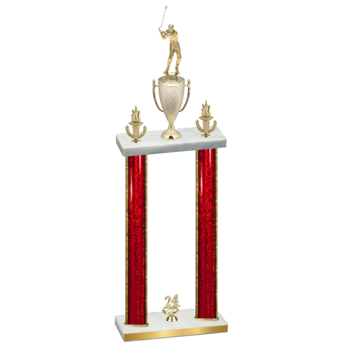 Double Red Glacier Year Golf Trophy