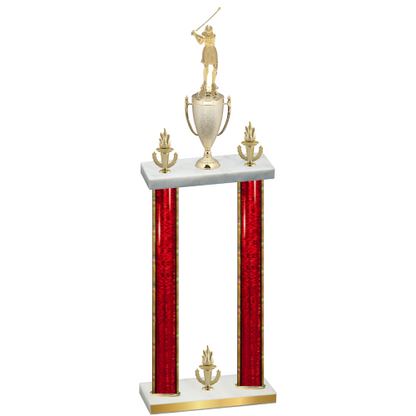 Double Red Glacier Victory Golf Trophy