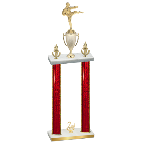 Double Red Glacier Second Place Karate Trophy