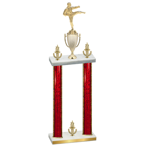 Double Red Glacier Victory Karate Trophy