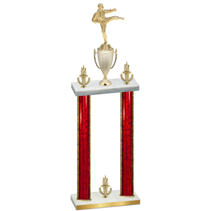 Double Red Glacier Victory Karate Trophy