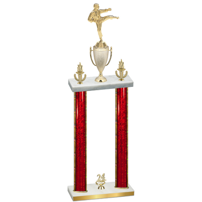 Double Red Glacier Year Karate Trophy