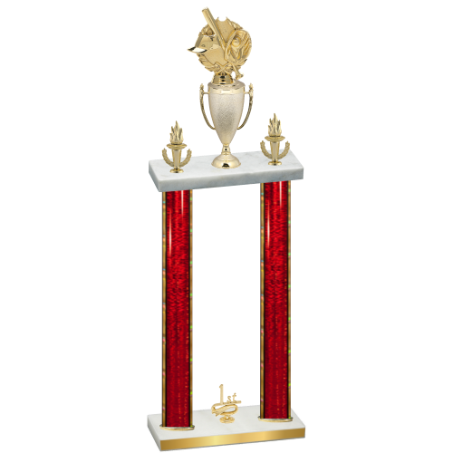 Double Red Glacier First Place Baseball Trophy