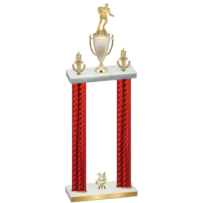 Double Red Carbon Fiber Year Rugby Trophy